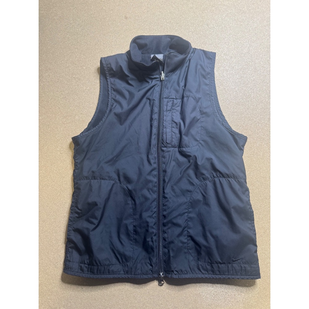 VTG‎ Nike Vest Full Zip Sleeveless Puffer Lightweight Layering Black Mens M